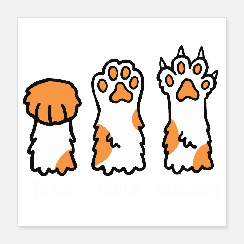 Katze Kätzchen Pfote Poster 40x40 cm