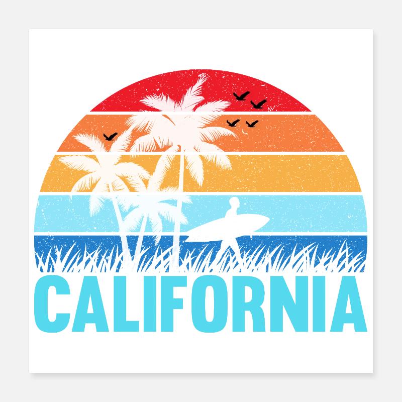 Californie Poster 40 x 40 cm