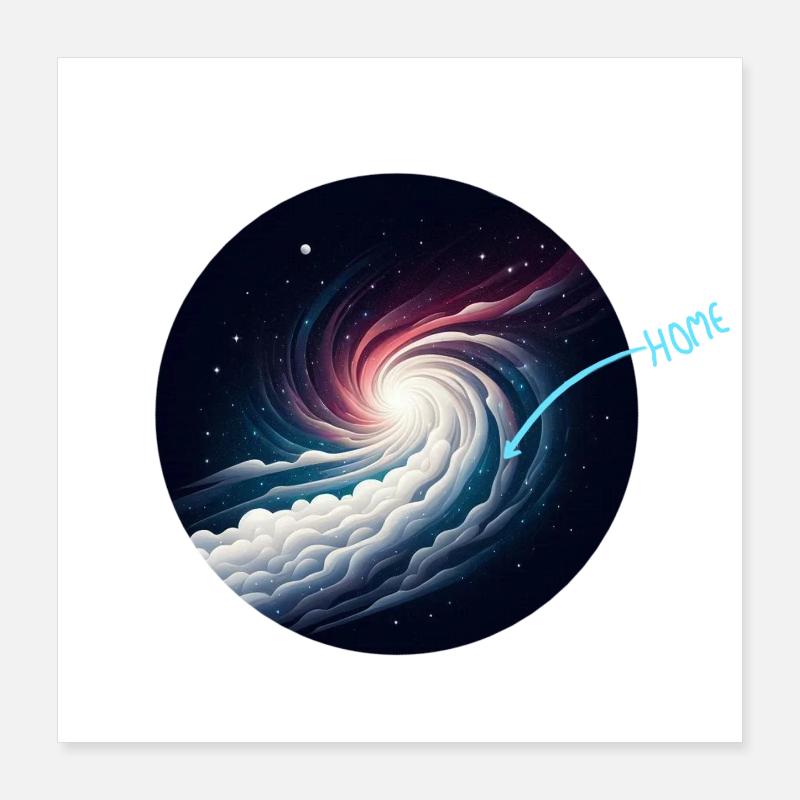 Vortex spiralé de la Voie lactée Poster 40 x 40 cm