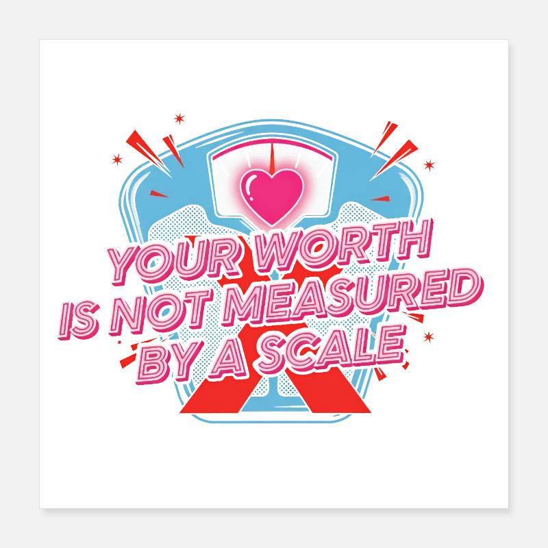 Conception de citation de cœur de motivation Poster 40 x 40 cm