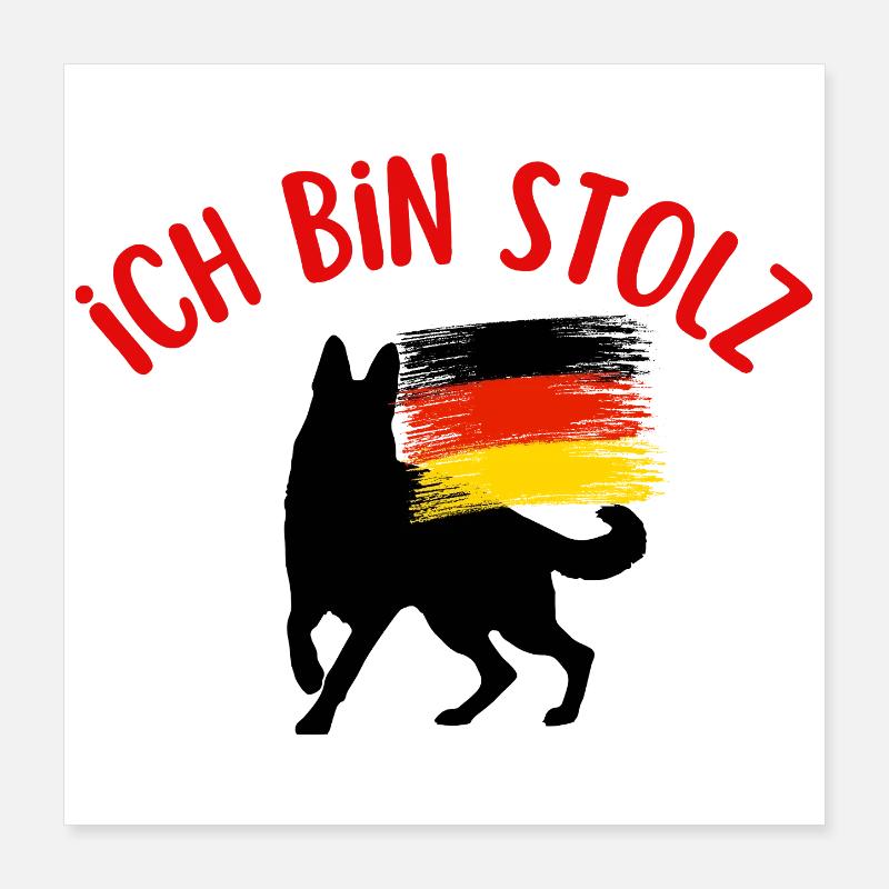 I am German  Poster 40 x 40 cm