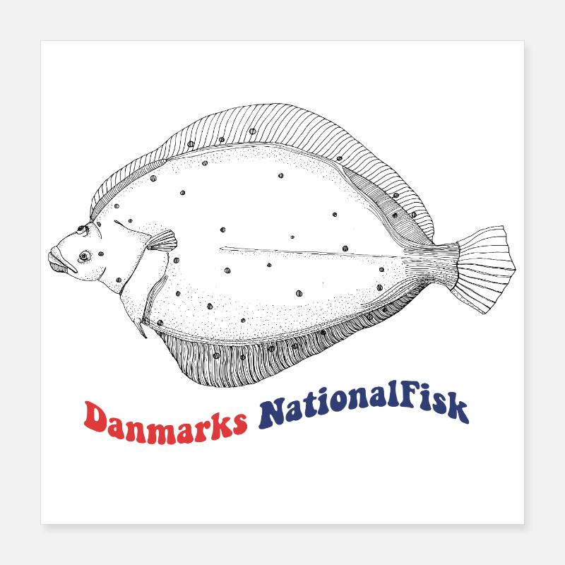 L’épagnette nationale de betteraves du Danemark Poster 40 x 40 cm