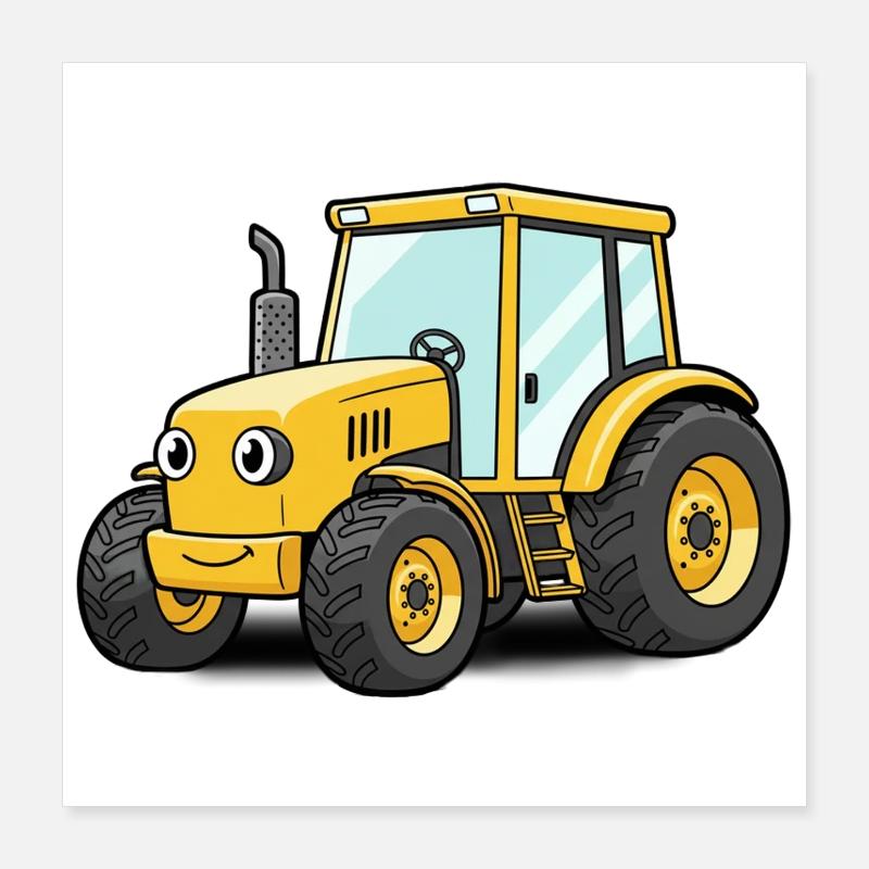 Tractor Poster 16" x 16" (40x40 cm)