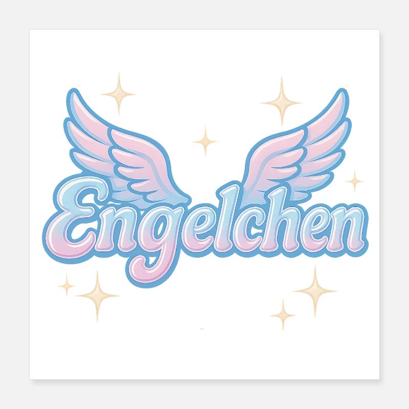 Engelchen / y2k statement spitzname design Poster 40x40 cm