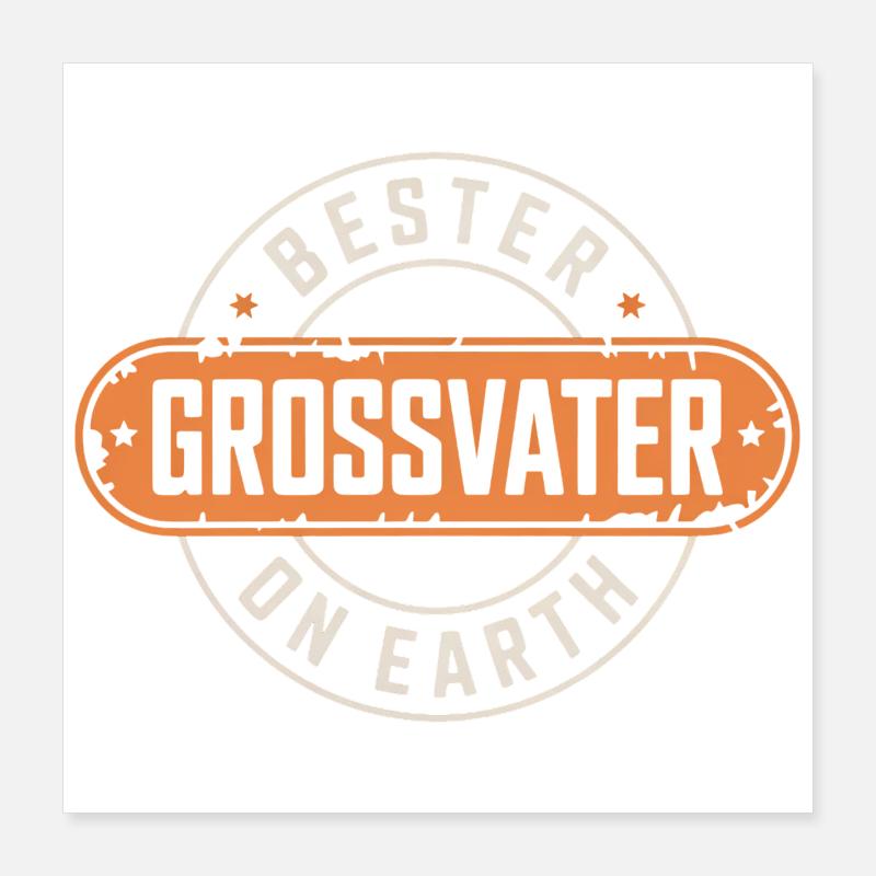 Bester Grossvater Poster 40x40 cm
