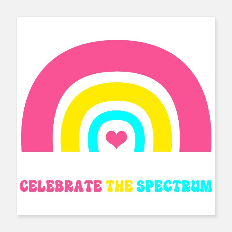 Autism Brain Autistic Asperger Neurodiversity Poster 16" x 16" (40x40 cm)