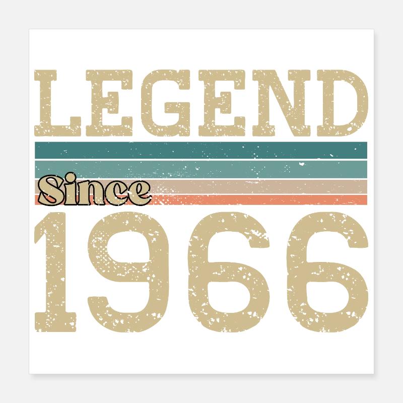 Legende seit 1966 Jubiläum 1966 Poster 40x40 cm