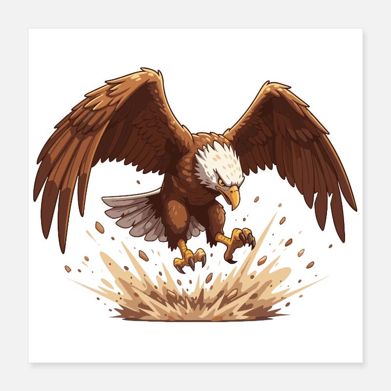 Eagle in the fall Poster 16" x 16" (40x40 cm)