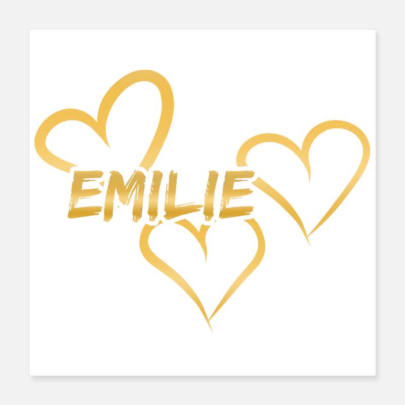 Prénom Emilie Poster 40 x 40 cm
