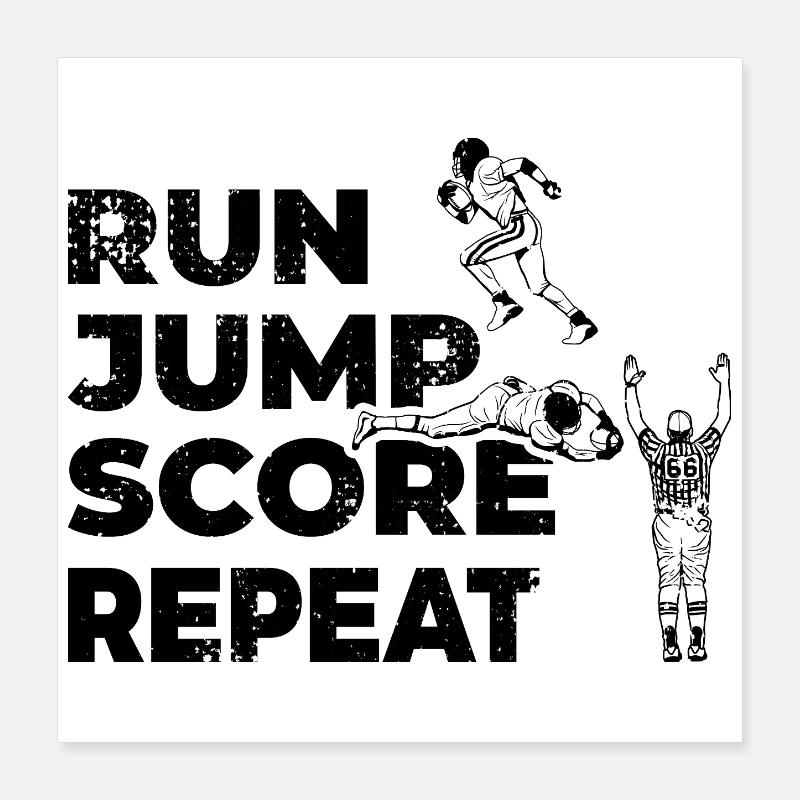 Répétition du score de saut à la course Poster 40 x 40 cm