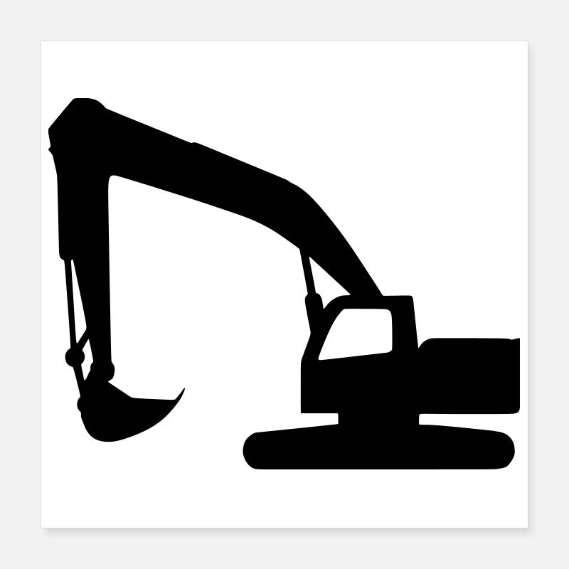 Puissance d’excavatrice – Durée de vie en construction Poster 40 x 40 cm