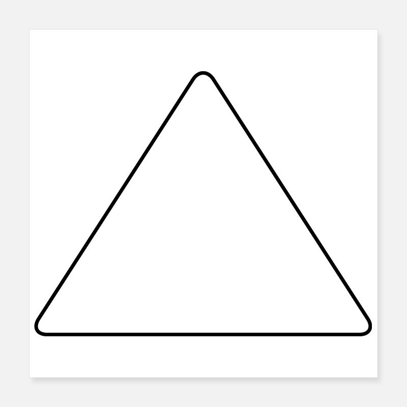 Triangle with rounded corners Poster 16" x 16" (40x40 cm)