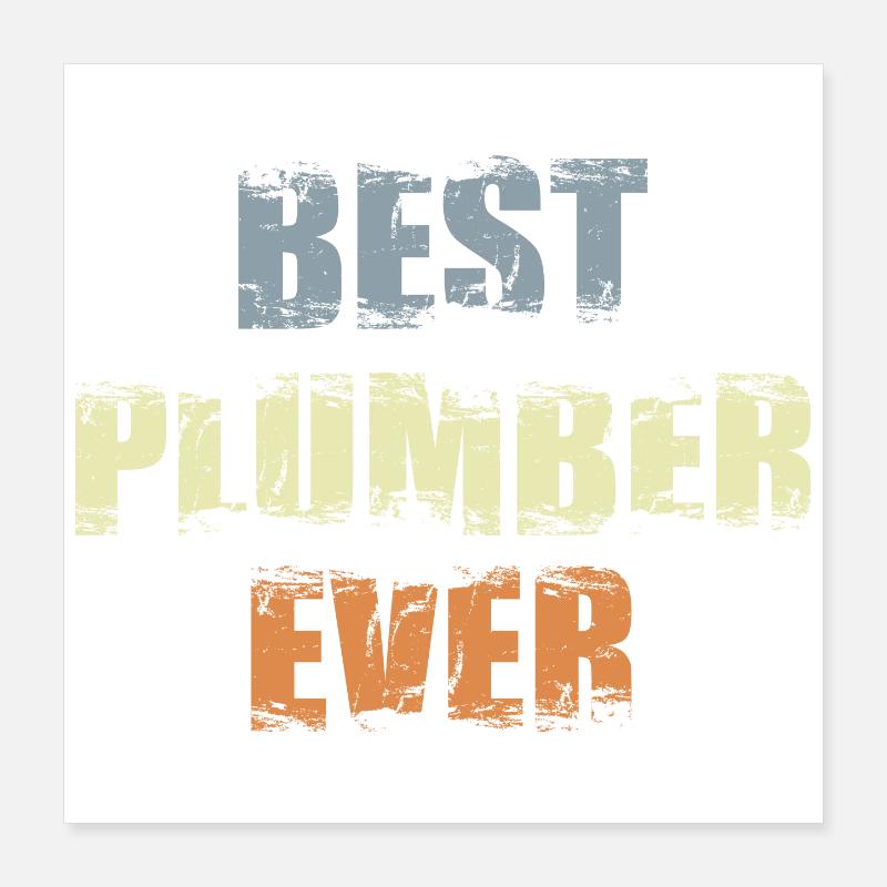 Best Plumber Poster 16" x 16" (40x40 cm)