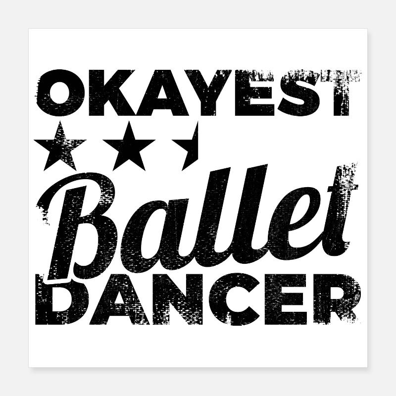 Danseur de ballet moyen Poster 40 x 40 cm