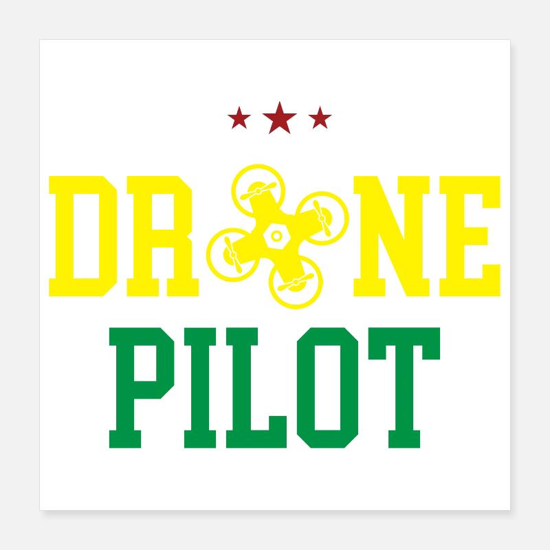 Pilote de drone Poster 40 x 40 cm