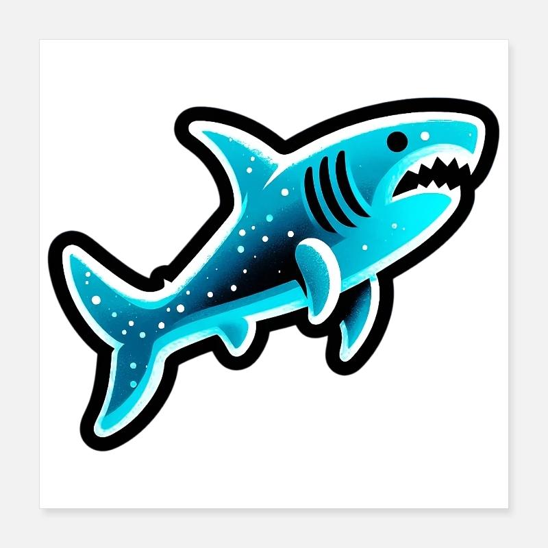 Requin Poster 40 x 40 cm