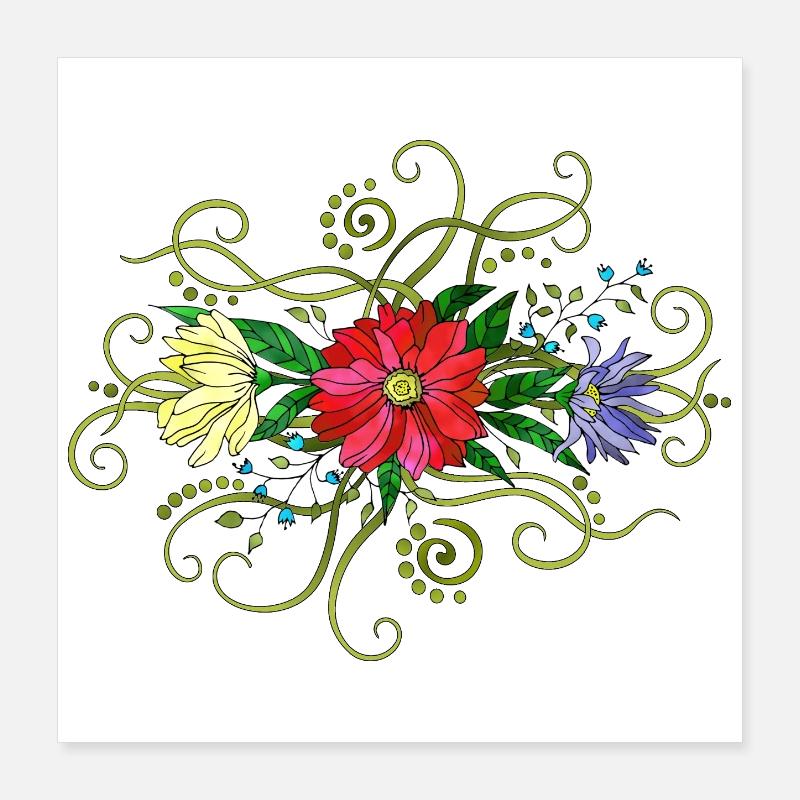 Fleur Poster 40 x 40 cm