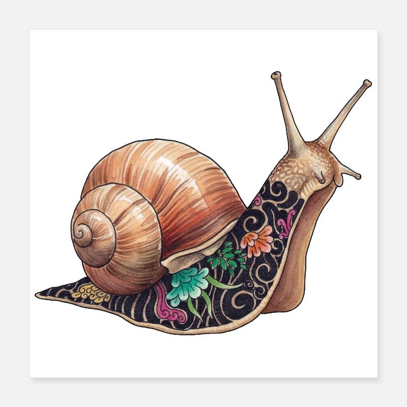 Yakuza Snail – Die langsame Tinte Poster 40x40 cm
