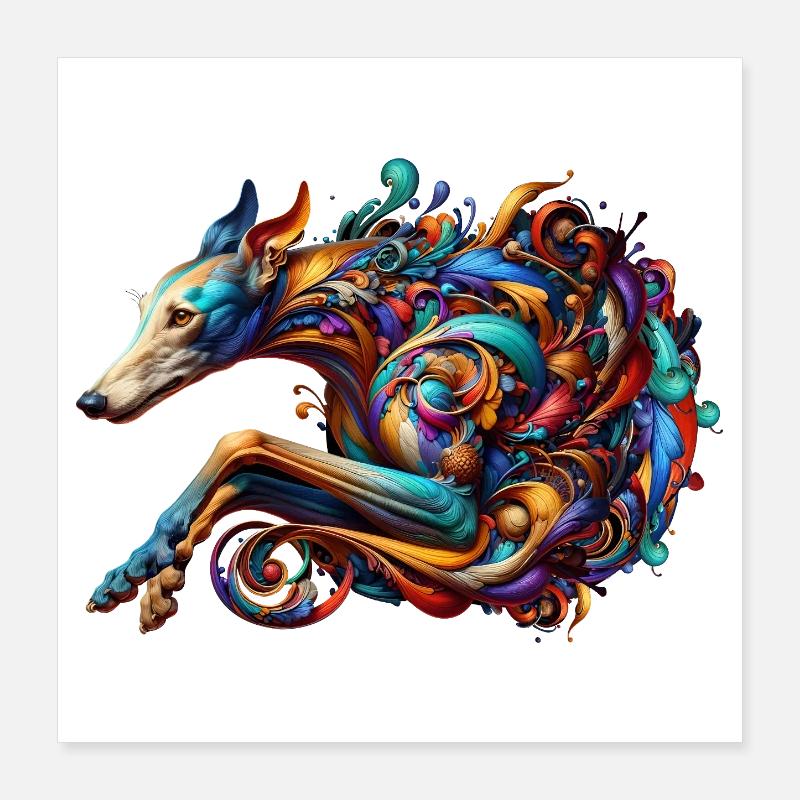 Graphiques Galgo Poster 40 x 40 cm