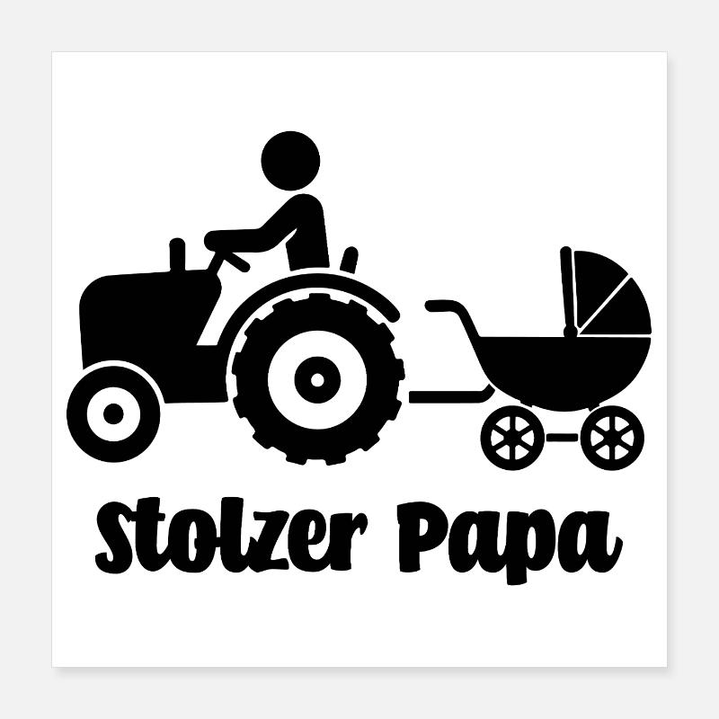 Funny gift for dad for birth Proud dad Poster 16" x 16" (40x40 cm)