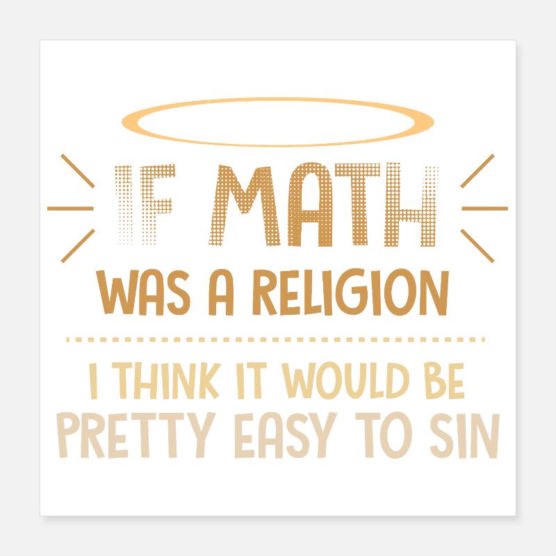 Mathe Nerd Studenten Uni Professor Mathematik Poster 40x40 cm