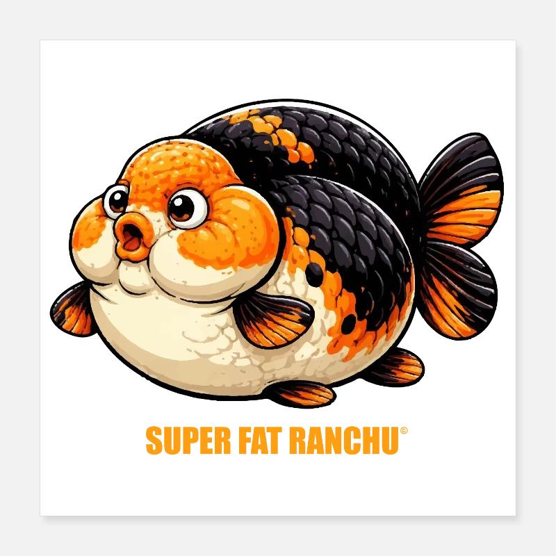 SUPER GROS RANCHU© Poisson rouge de haute qualité Poster 40 x 40 cm