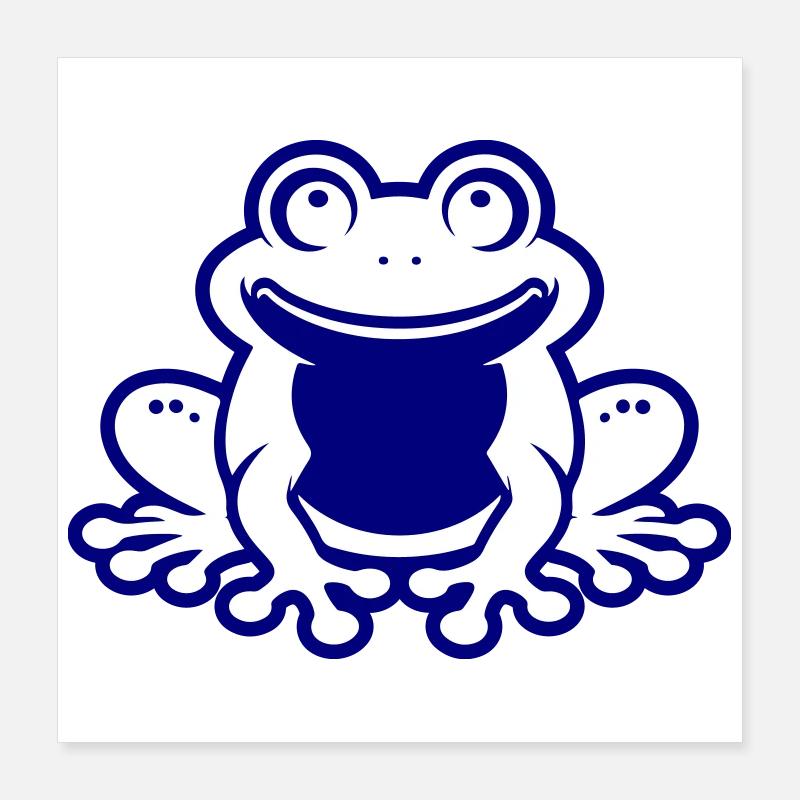 Grenouille Comique Crapaud Poster 40 x 40 cm