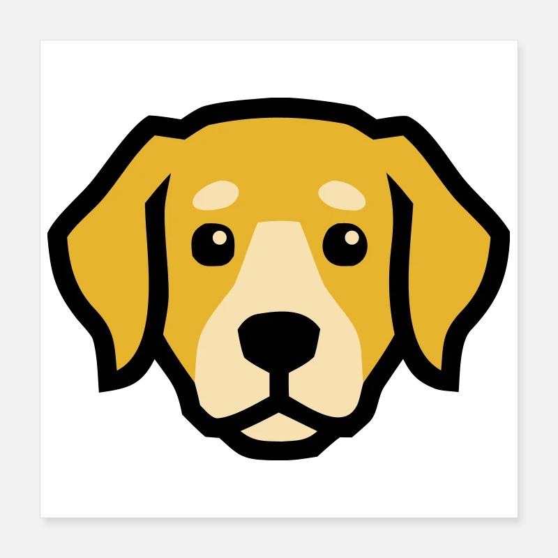 Hundekopf Golden Retriever Labrador Hundemama Poster 40x40 cm
