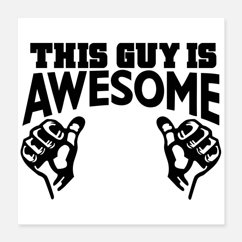 awesome Poster 16" x 16" (40x40 cm)