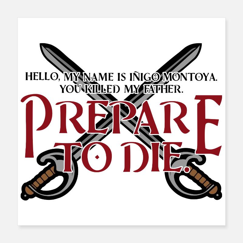 Bereite dich auf den Tod vor Poster 40x40 cm