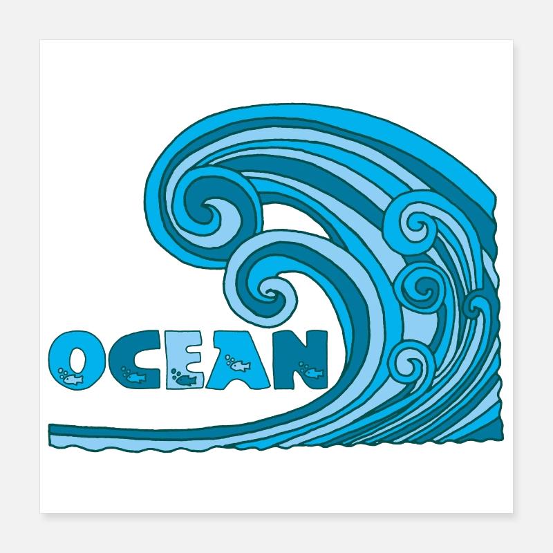 Océan Poster 40 x 40 cm