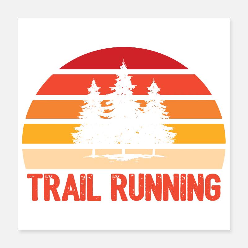 Trail Running Poster 40 x 40 cm