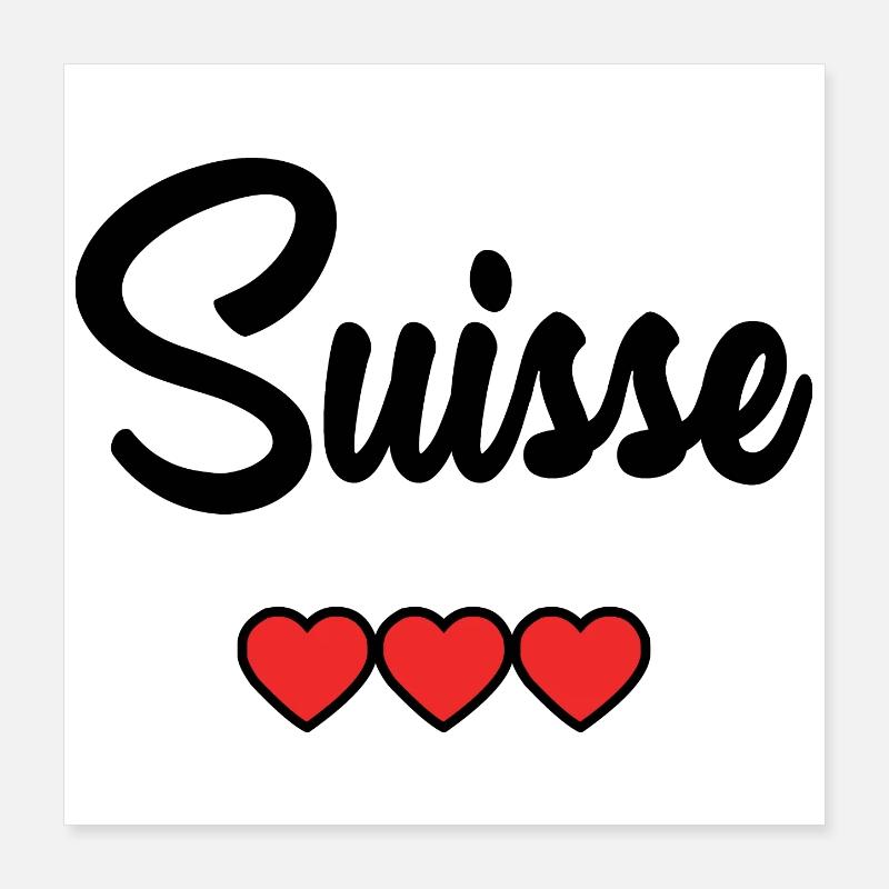 SCHWEIZ Poster 40x40 cm