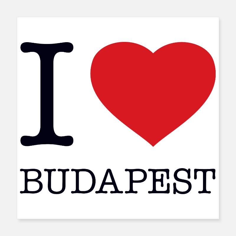 J’AIME BUDAPEST Hongrie Ungarn Poster 40 x 40 cm