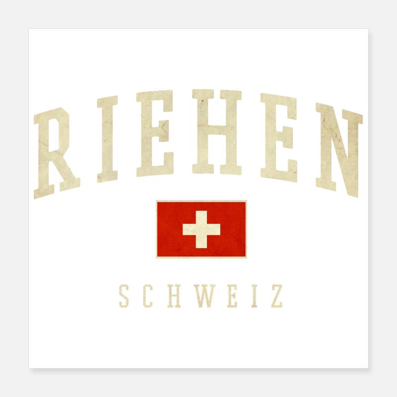 Riehen – identité suisse du canton de Bâle Poster 40 x 40 cm