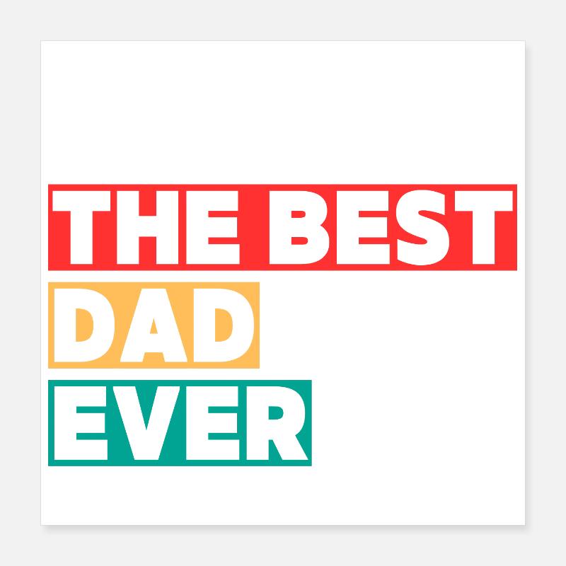 Der beste Vater Poster 40x40 cm
