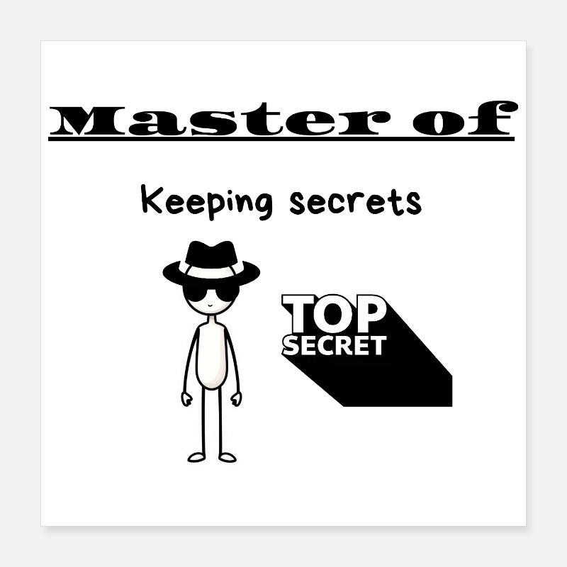 Maître de la garde des secrets Poster 40 x 40 cm