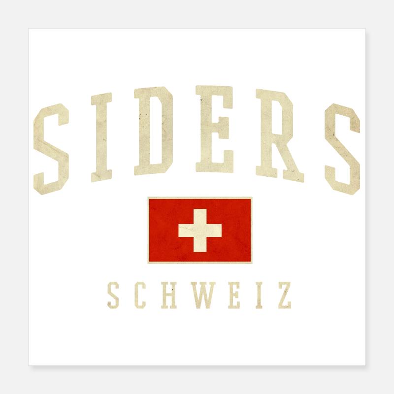 Sierre / Sierre | Wallis / Valais Poster 40 x 40 cm