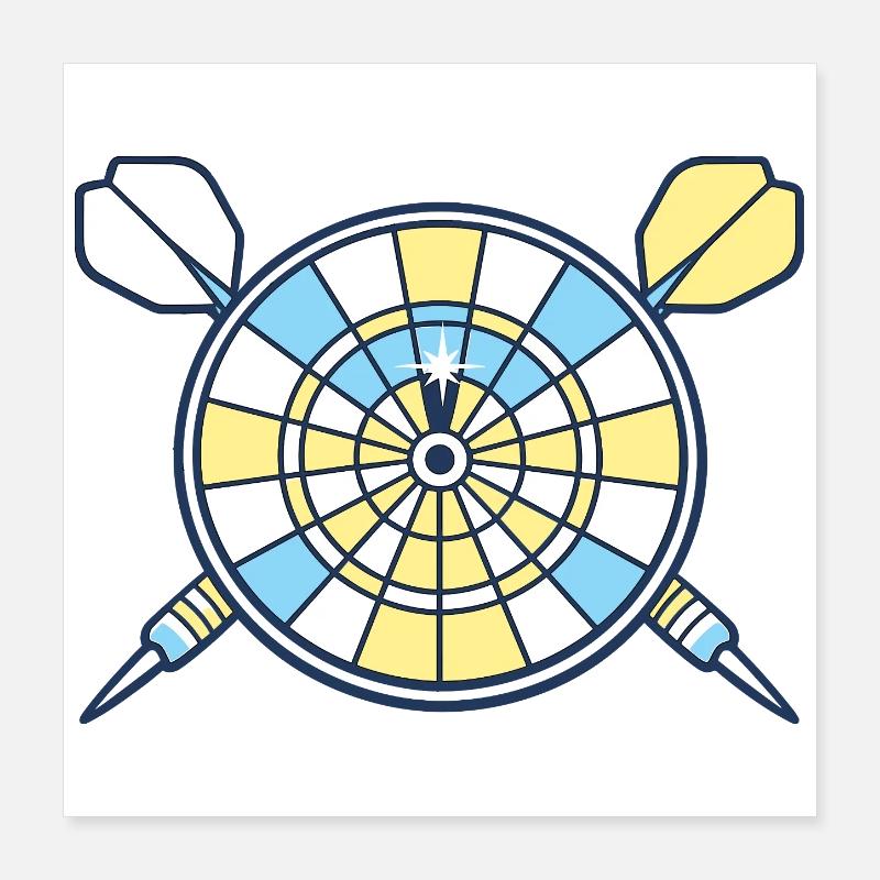Cible Dart Poster 40 x 40 cm