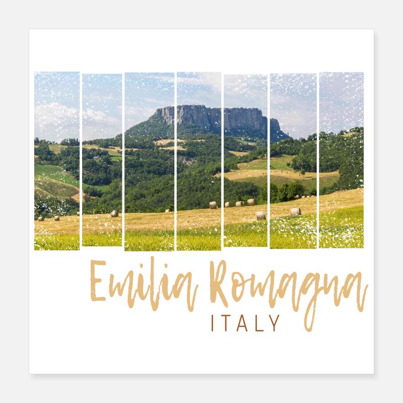 Emilia-Romagna in Italy Panorama Souvenir Poster 16" x 16" (40x40 cm)