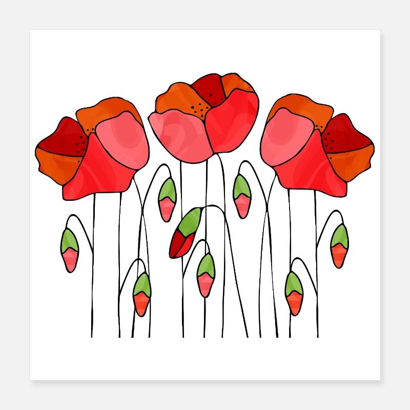Fleur Poster 40 x 40 cm