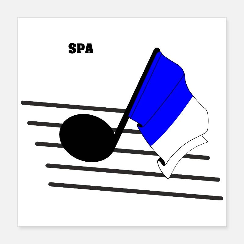 Musique de spa & courses Poster 40 x 40 cm
