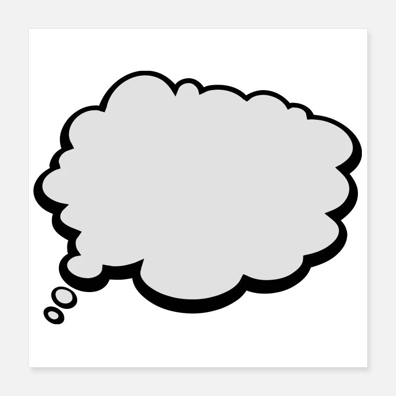 2541614 15422398 thought bubble Poster 16" x 16" (40x40 cm)