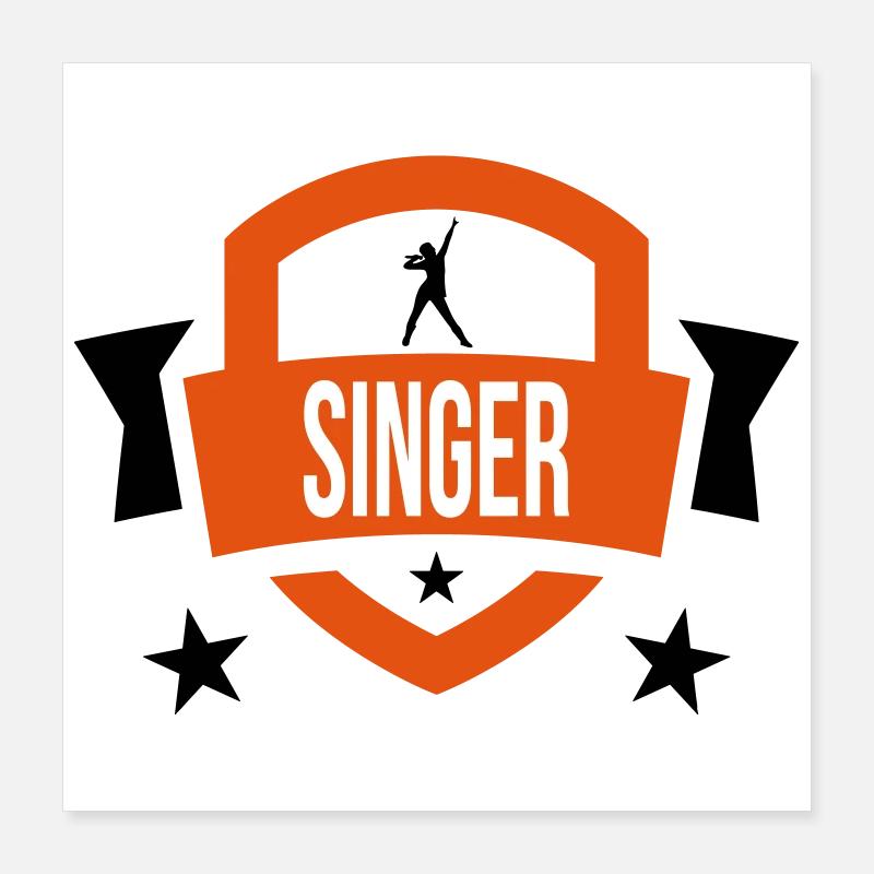 Sänger - Sing 🎤 Poster 40x40 cm