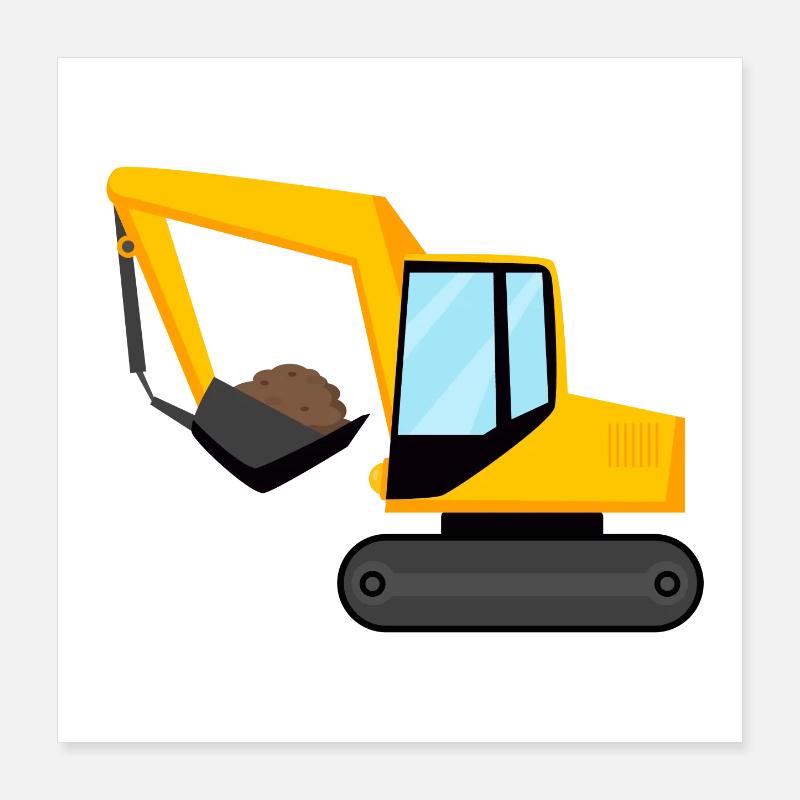 Bagger Poster 40x40 cm