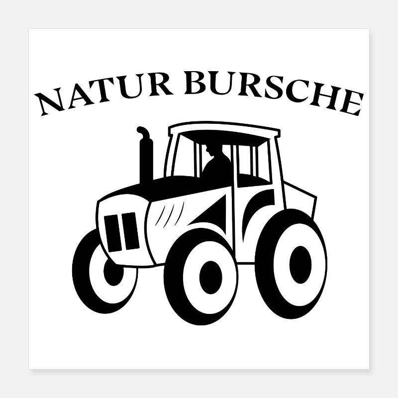 Traktor Statement Landleben Ackerbau Landwirt Poster 40x40 cm