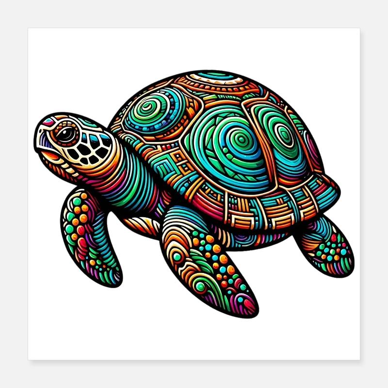 Turtle Poster 16" x 16" (40x40 cm)