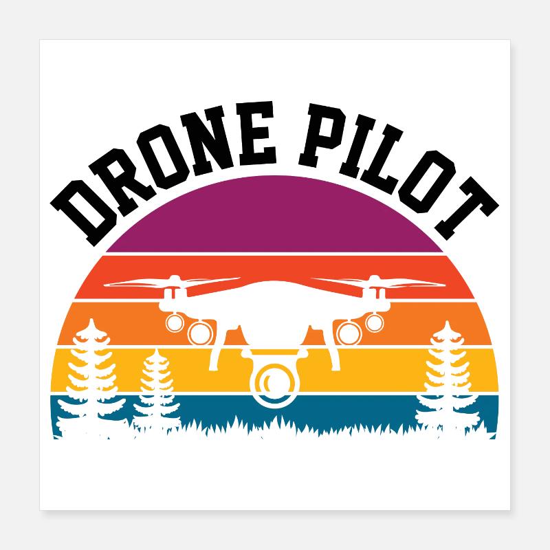 Pilote de drone Poster 40 x 40 cm