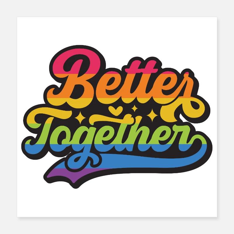 LGBT Pride Month - Gemeinsam besser Poster 40x40 cm