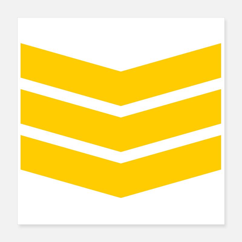 Chevron Stack Motif Gras Poster 40 x 40 cm